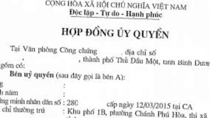 phân biệt giấy ủy quyền nhận tiền