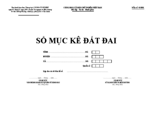 Sổ mục kê